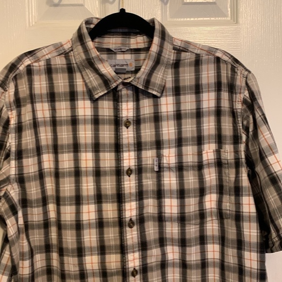 Carhartt Relaxed Fit Plaid Mens Shirt Size L #486 - Picture 2 of 9